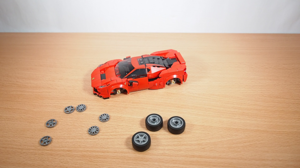 レゴスピードチャンピオン75895フェラーリF8トリビュートの組み立て中の画像