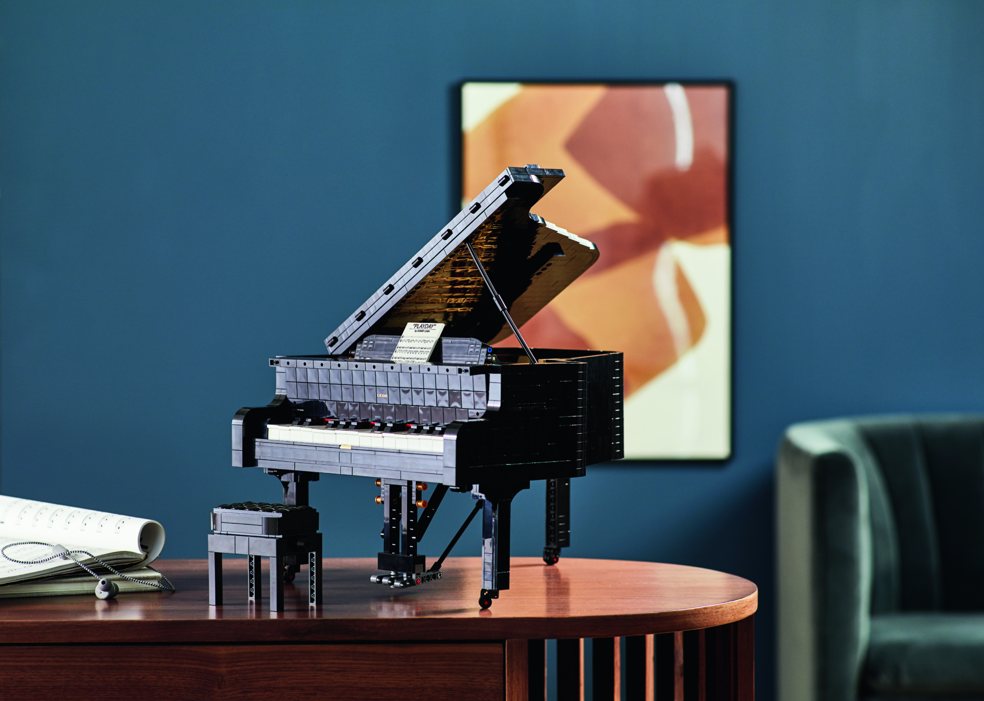 グランドピアノがレゴブロックで精巧に美しく再現された「21323