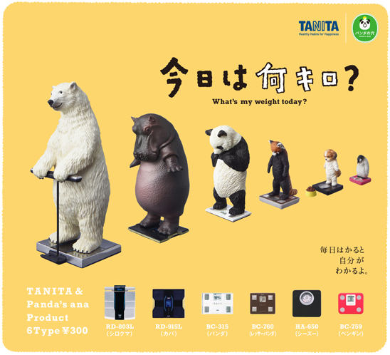 シロクマ カバ 動物だって体重が気になる タニタ パンダの穴 今日は何キロ カプセルトイ 21年3月発売 おもちゃのニュース Toymim