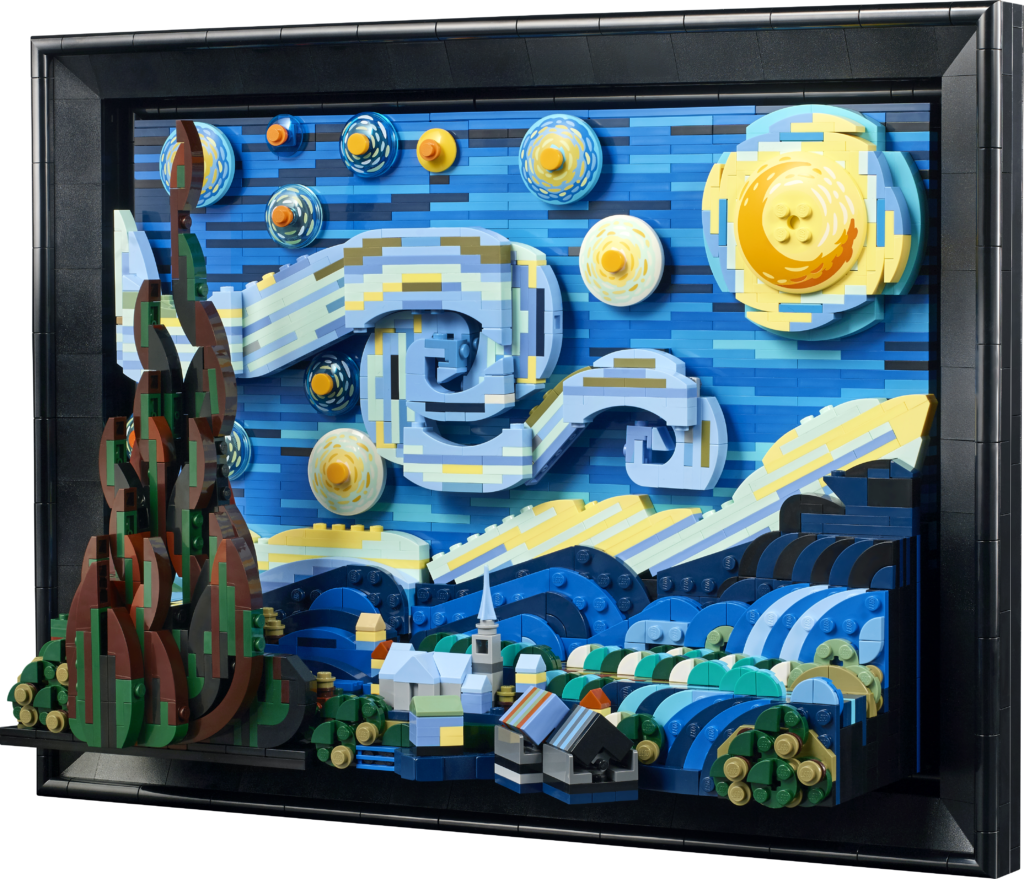 ゴッホの絵画『星月夜』がレゴ(R)3Dアートとして再現！レゴ(R)アイデア 